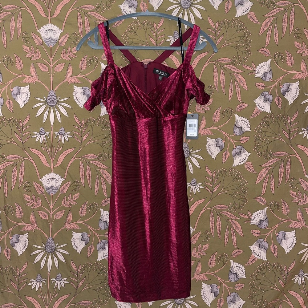 Guess off the shoulder cocktail dress